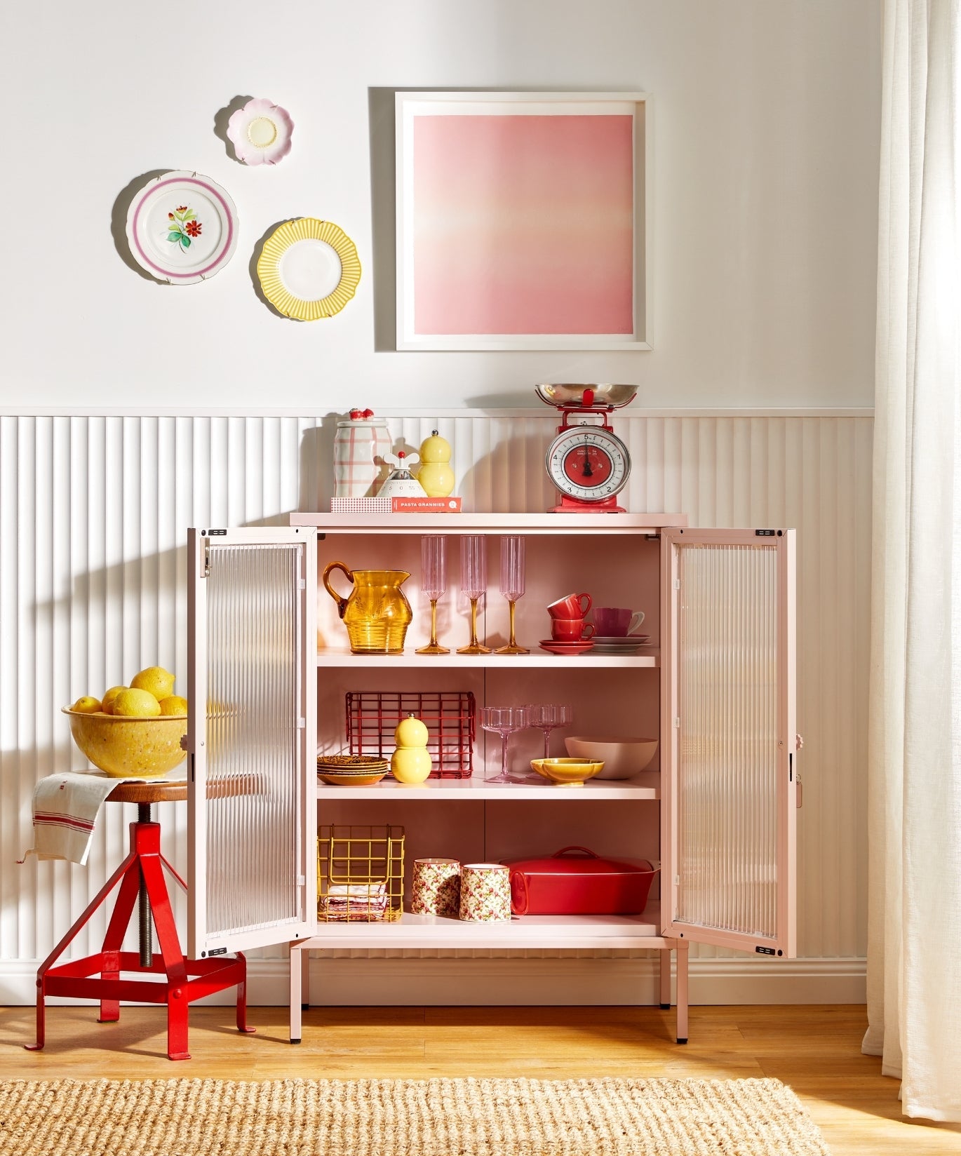 The Mixer Drinks Cabinet in Blush — lifestyle 3