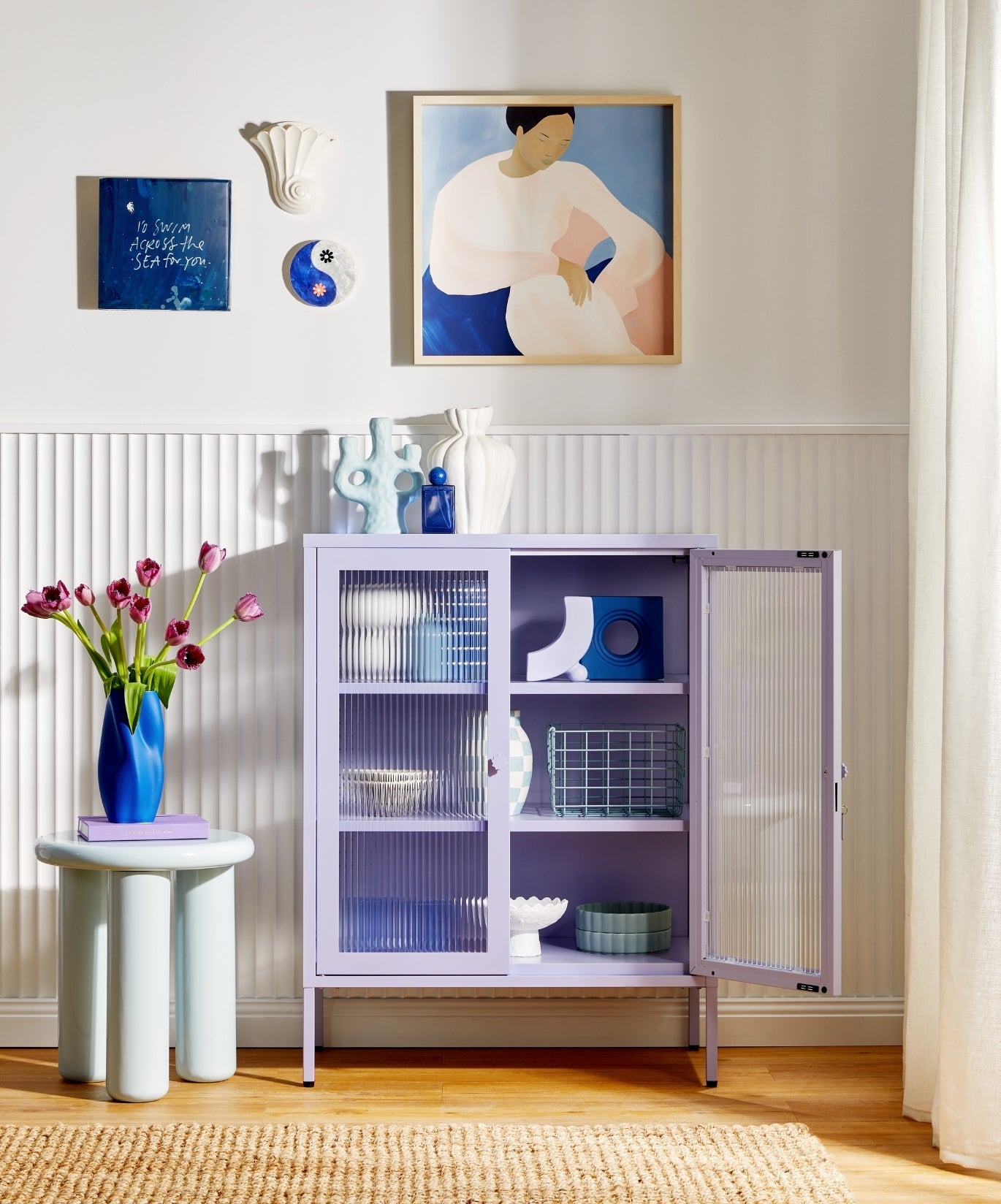 The Mixer Drinks Cabinet in Lilac — lifestyle 2