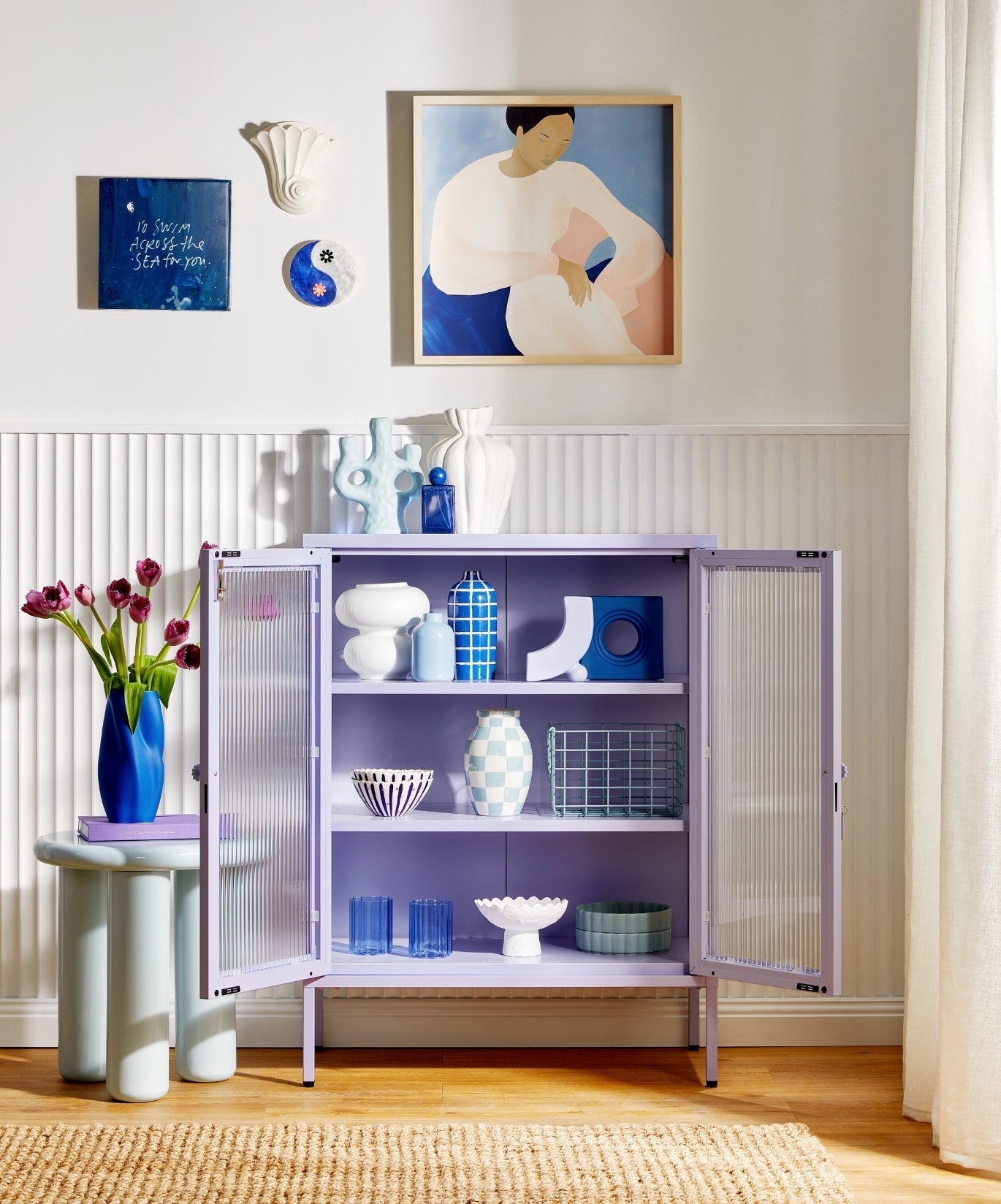 The Mixer Drinks Cabinet in Lilac — lifestyle 3