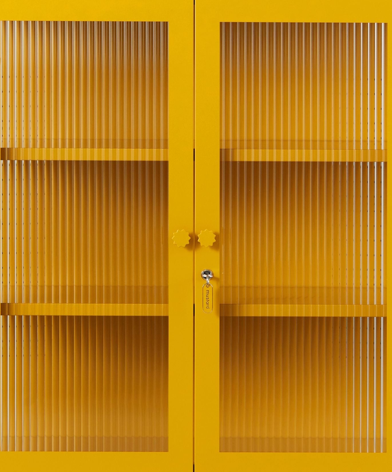 The Mixer Drinks Cabinet in Mustard — close-up