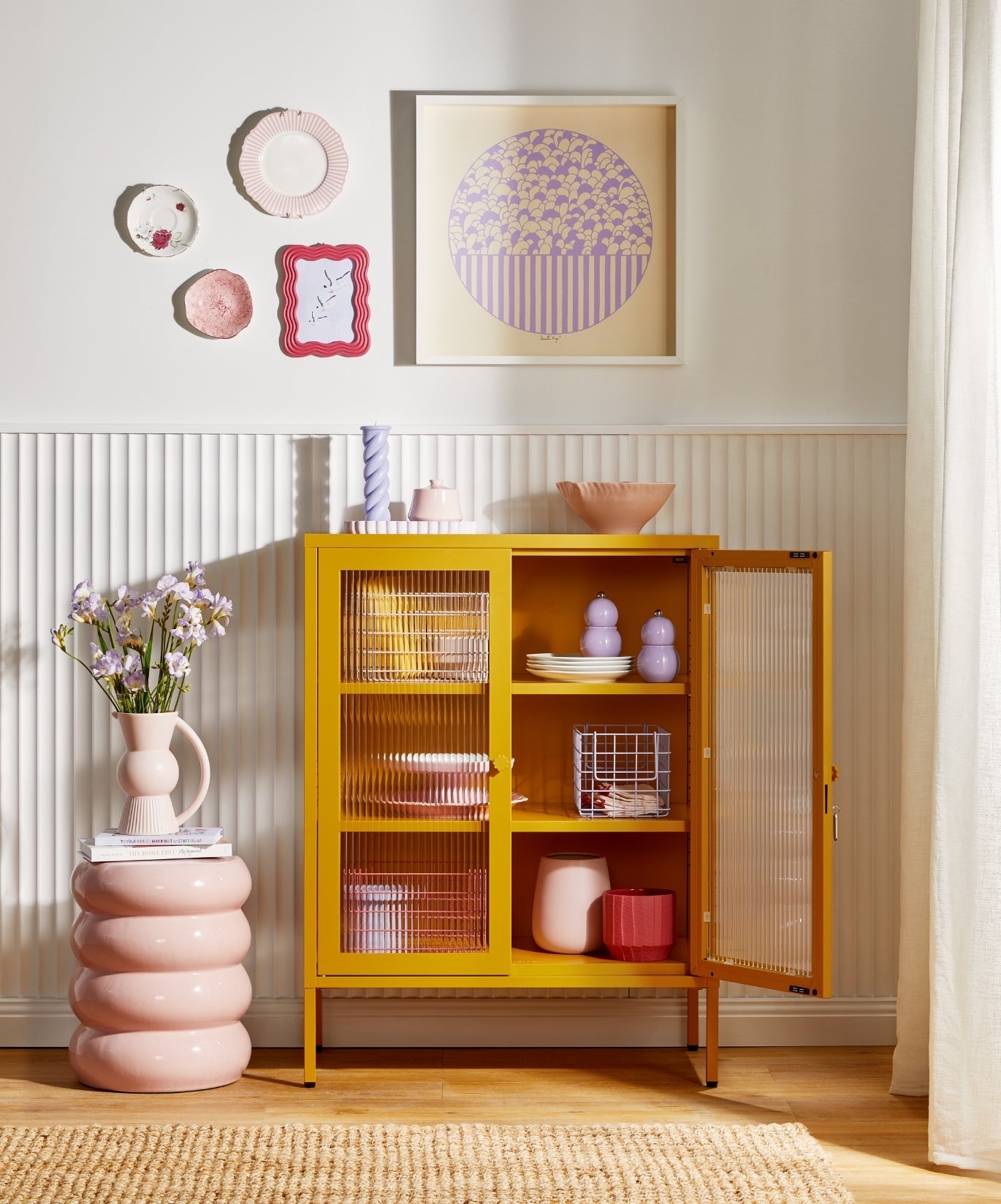 The Mixer Drinks Cabinet in Mustard — lifestyle 2
