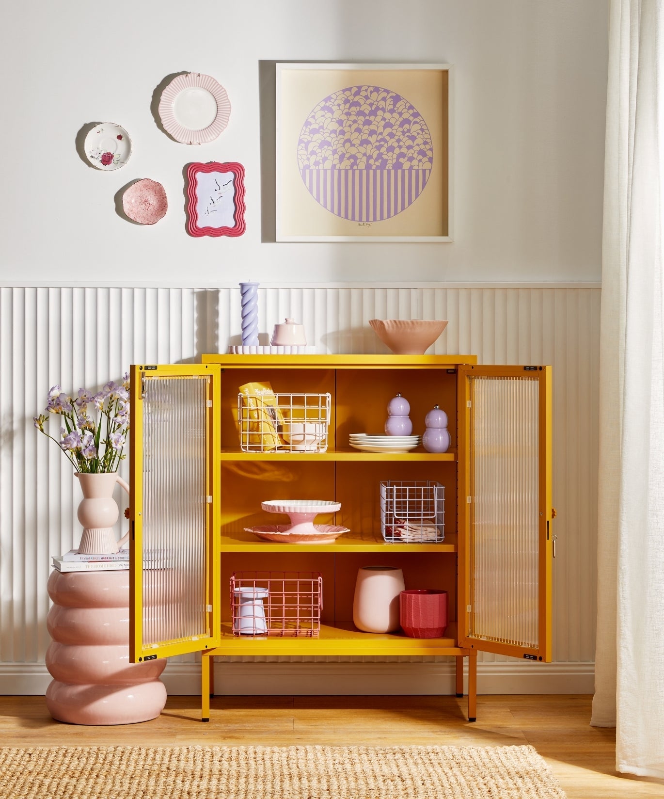 The Mixer Drinks Cabinet in Mustard — lifestyle 3