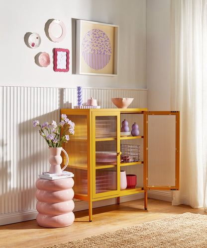 The Mixer Drinks Cabinet in Mustard — lifestyle 5