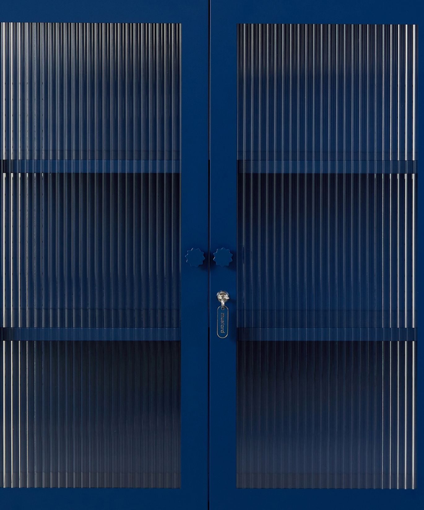 The Mixer Drinks Cabinet in Navy — close-up
