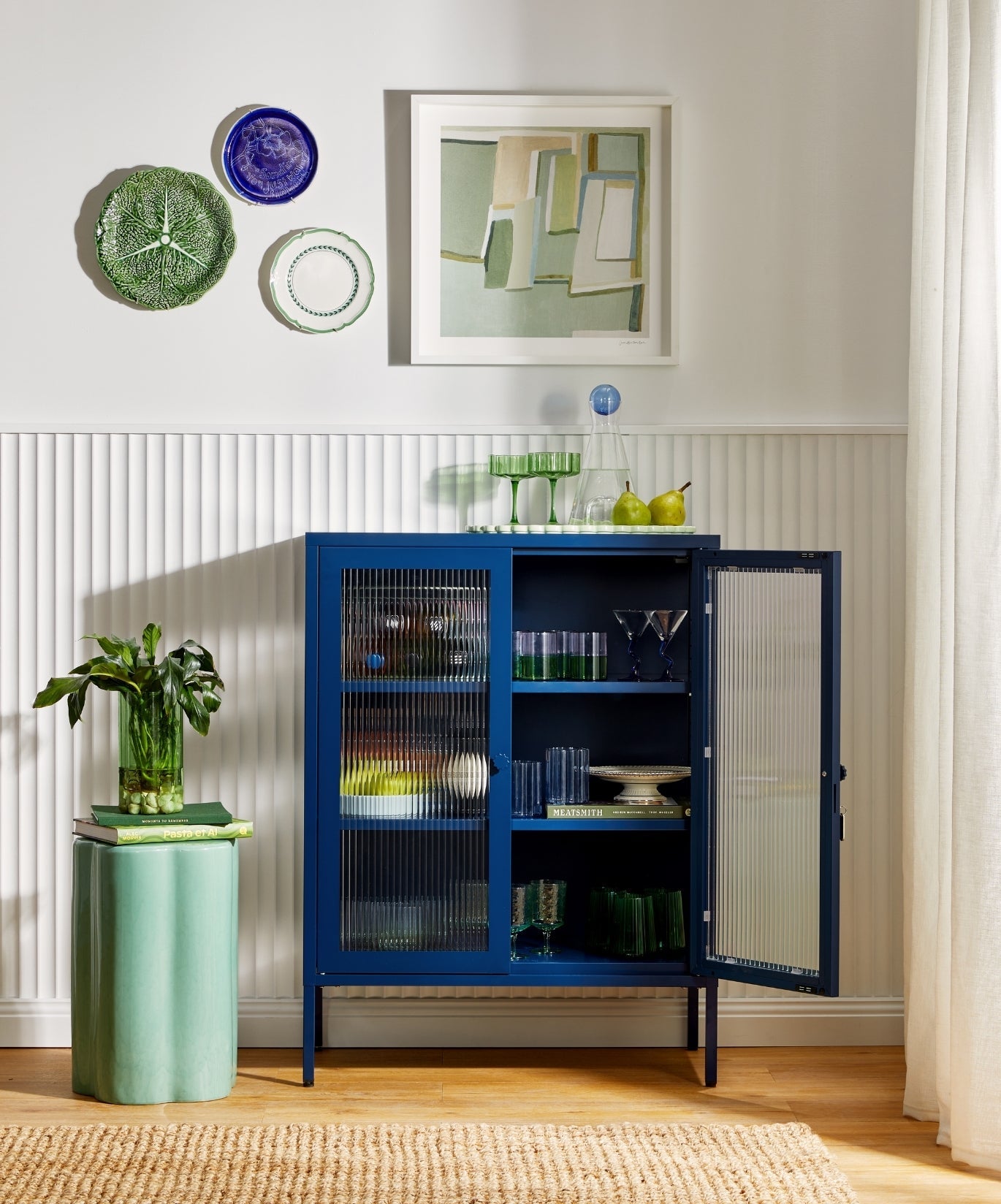 The Mixer Drinks Cabinet in Navy — lifestyle 2