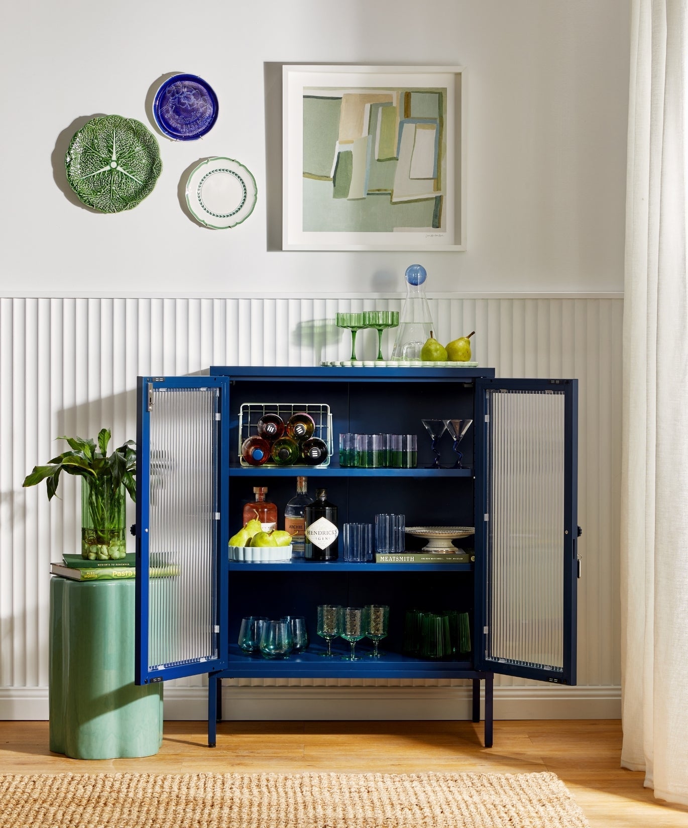 The Mixer Drinks Cabinet in Navy — lifestyle 3