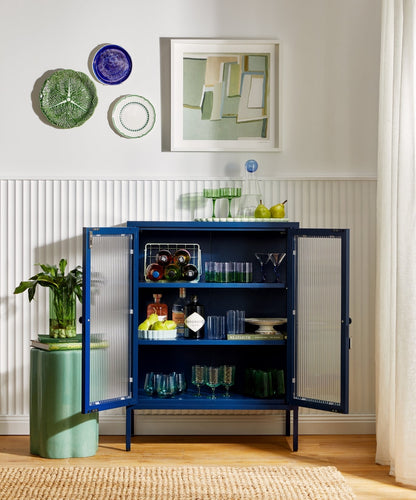The Mixer Drinks Cabinet in Navy — lifestyle 3