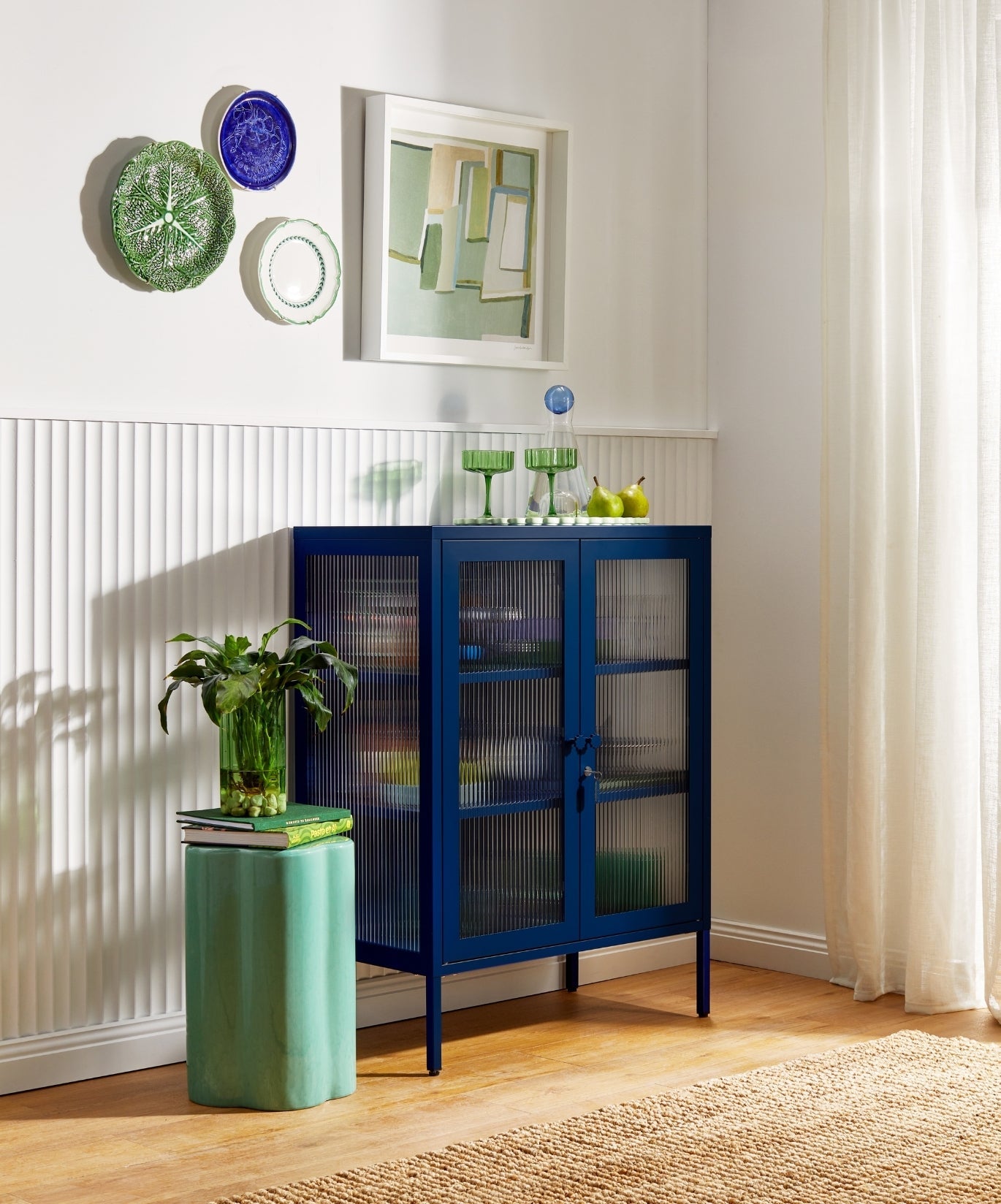 The Mixer Drinks Cabinet in Navy — lifestyle 4