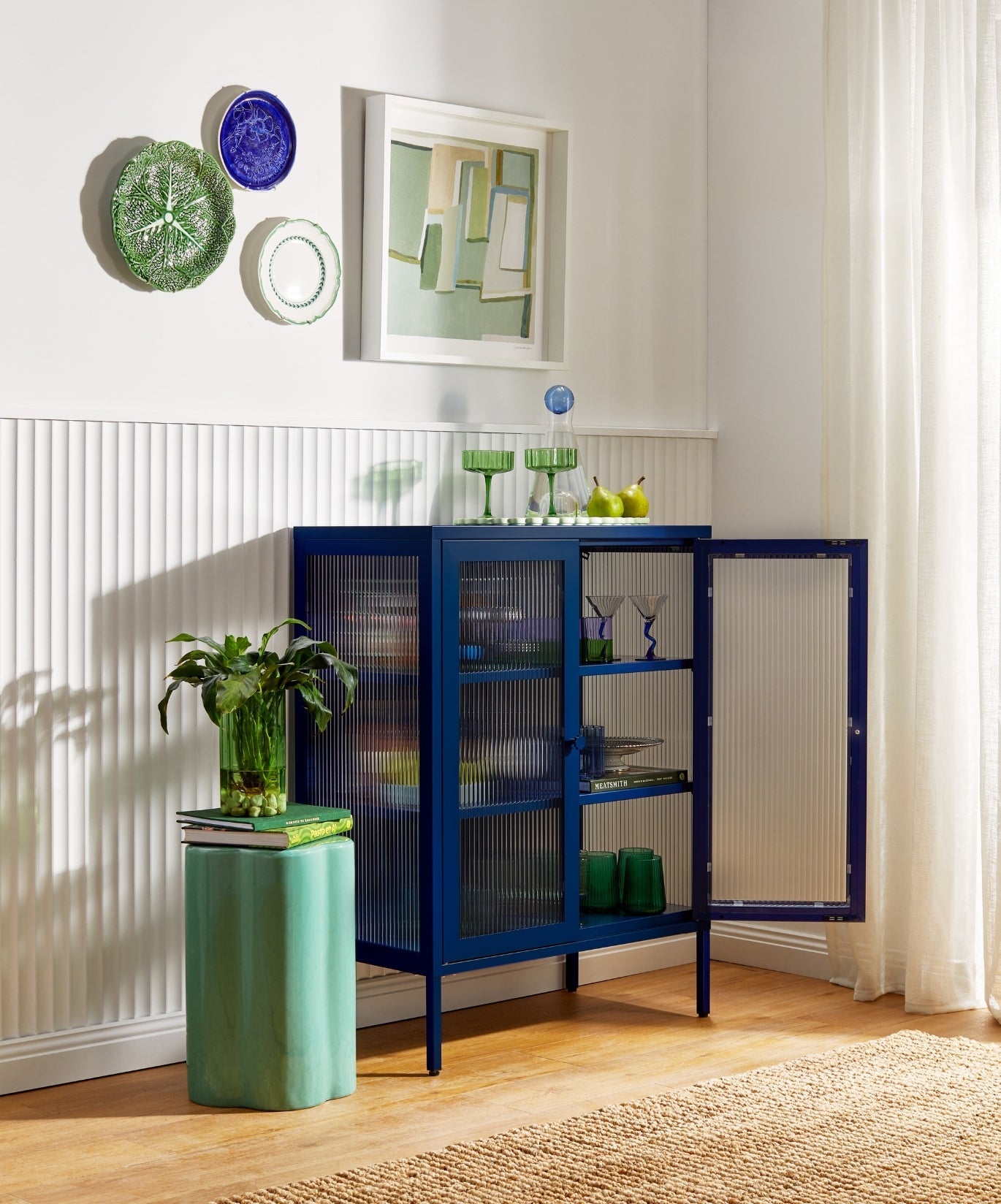 The Mixer Drinks Cabinet in Navy — lifestyle 5