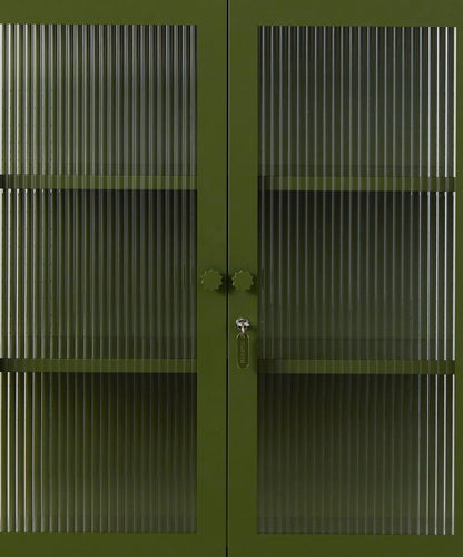 The Mixer Drinks Cabinet in Olive — close-up