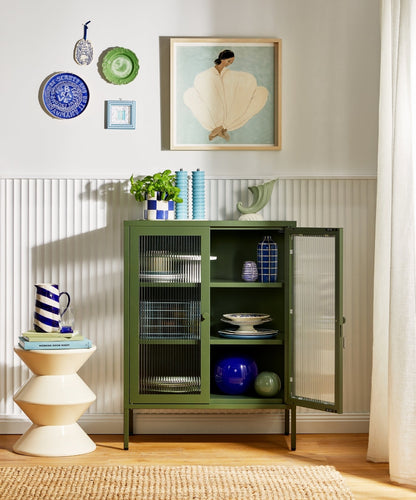 The Mixer Drinks Cabinet in Olive — lifestyle 2