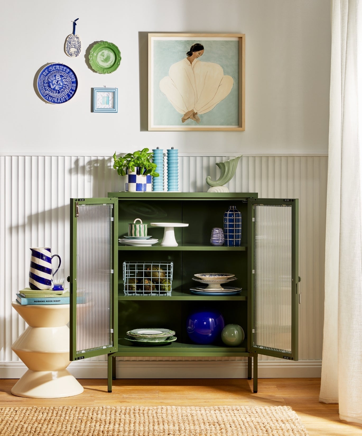 The Mixer Drinks Cabinet in Olive — lifestyle 3