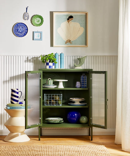 The Mixer Drinks Cabinet in Olive — lifestyle 3