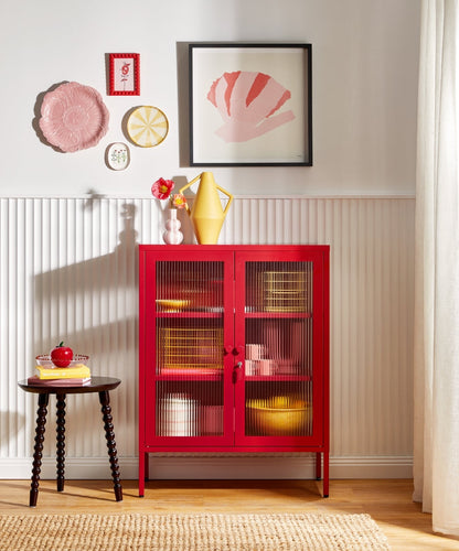 The Mixer Drinks Cabinet in Poppy — lifestyle
