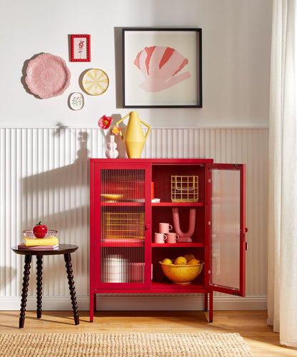 The Mixer Drinks Cabinet in Poppy — lifestyle 2