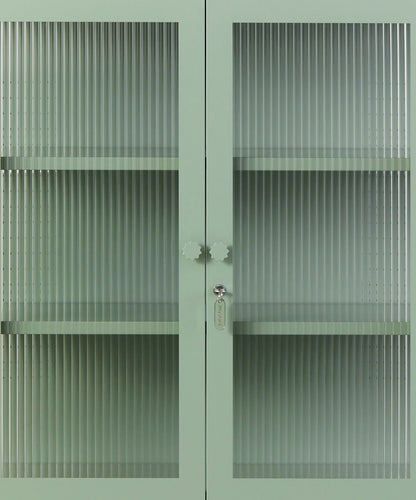 The Mixer Drinks Cabinet in Sage — close-up