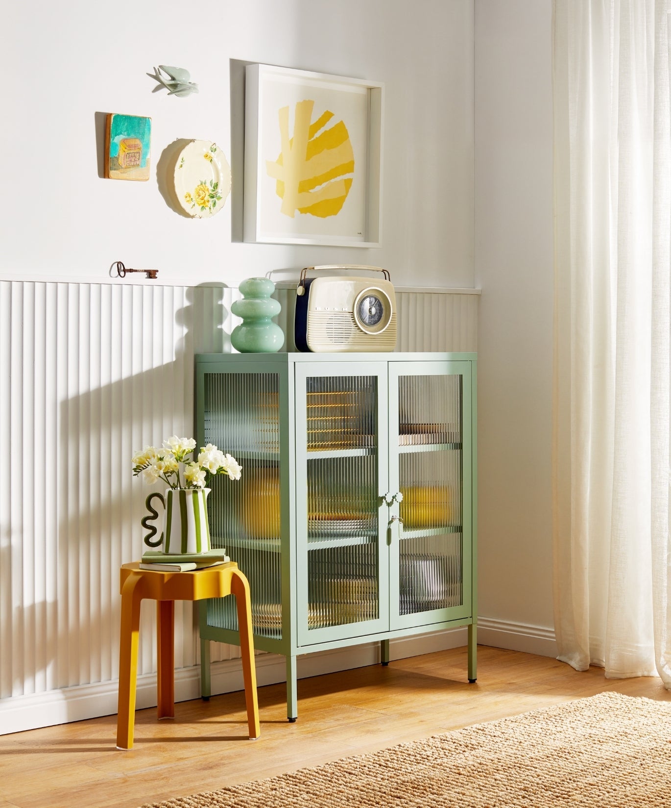 The Mixer Drinks Cabinet in Sage — lifestyle 4