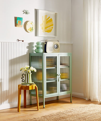 The Mixer Drinks Cabinet in Sage — lifestyle 4