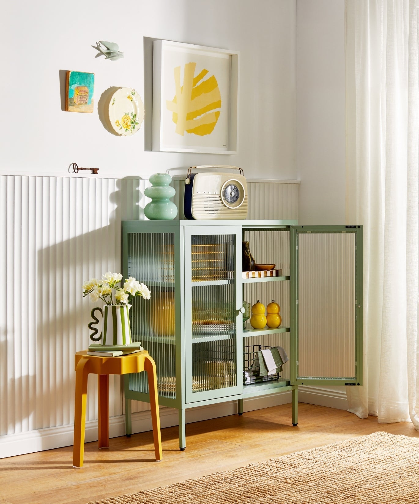 The Mixer Drinks Cabinet in Sage — lifestyle 5