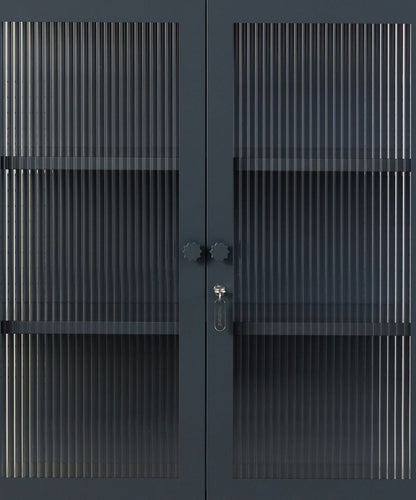The Mixer Drinks Cabinet in Slate — close-up