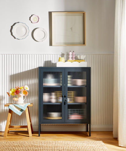 The Mixer Drinks Cabinet in Slate — lifestyle
