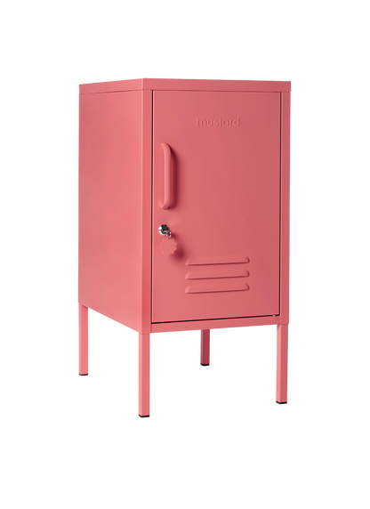 The Shorty Locker in Berry — angled