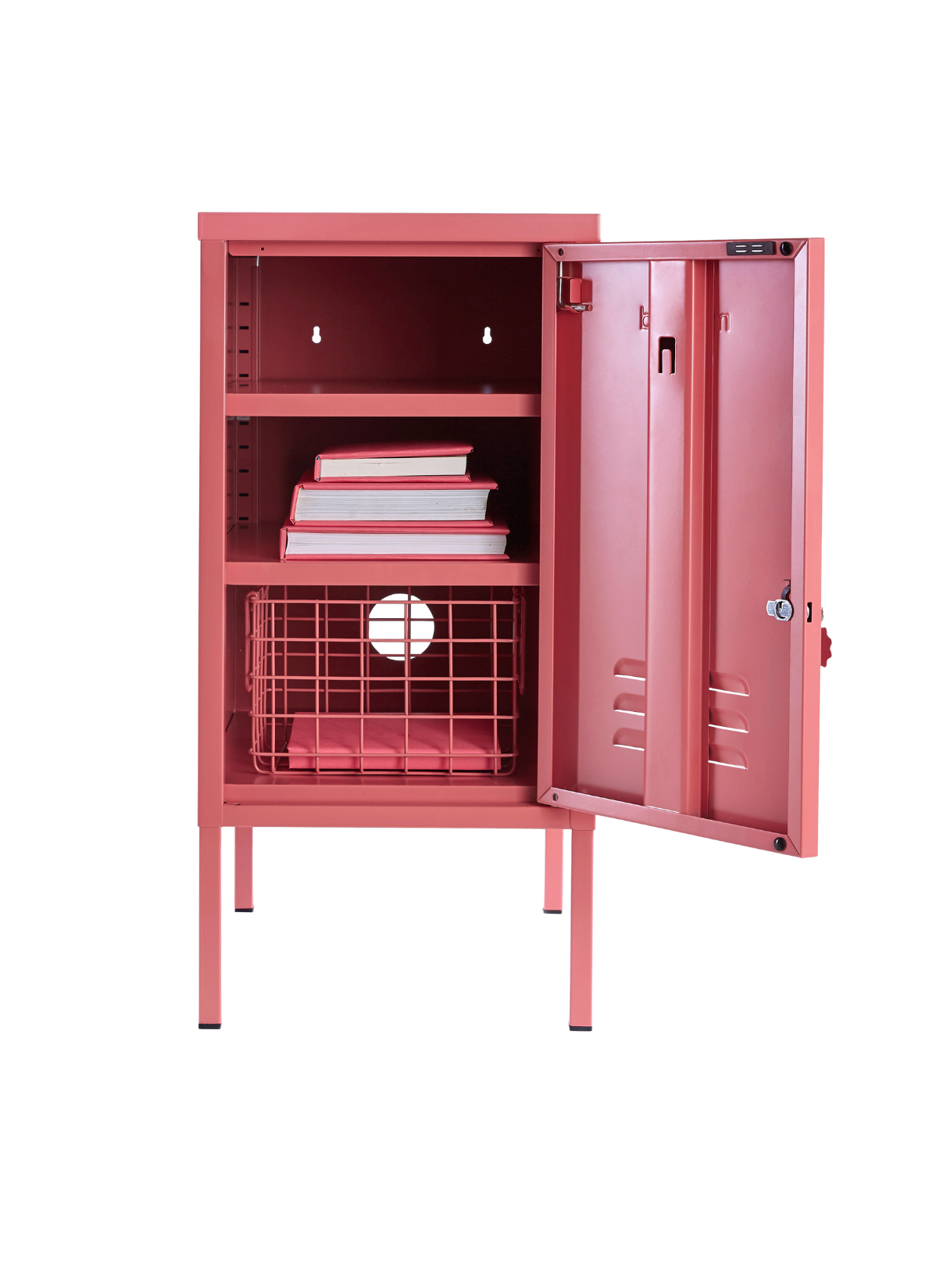The Shorty Locker in Berry — open
