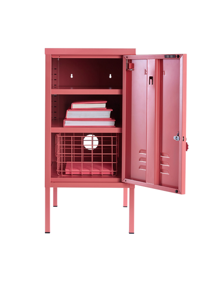 The Shorty Locker in Berry — open