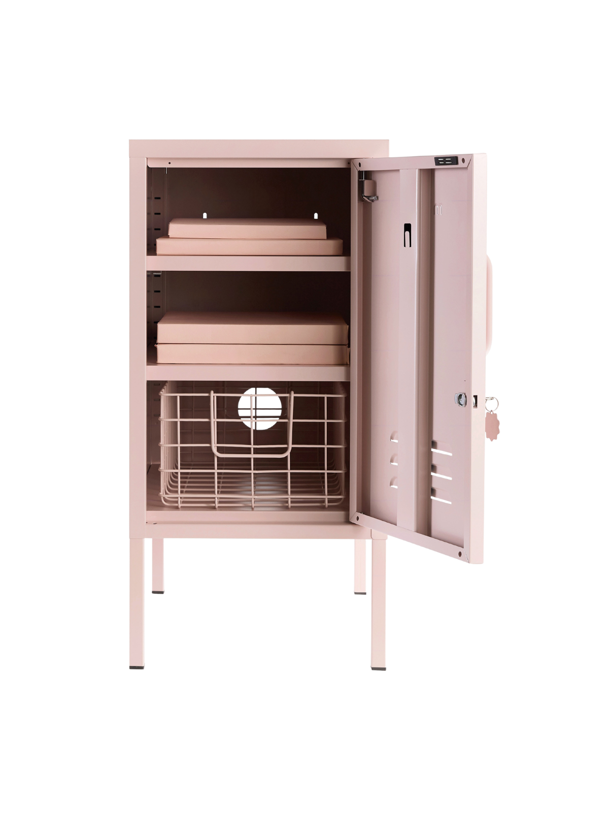 The Shorty Locker in Blush — open