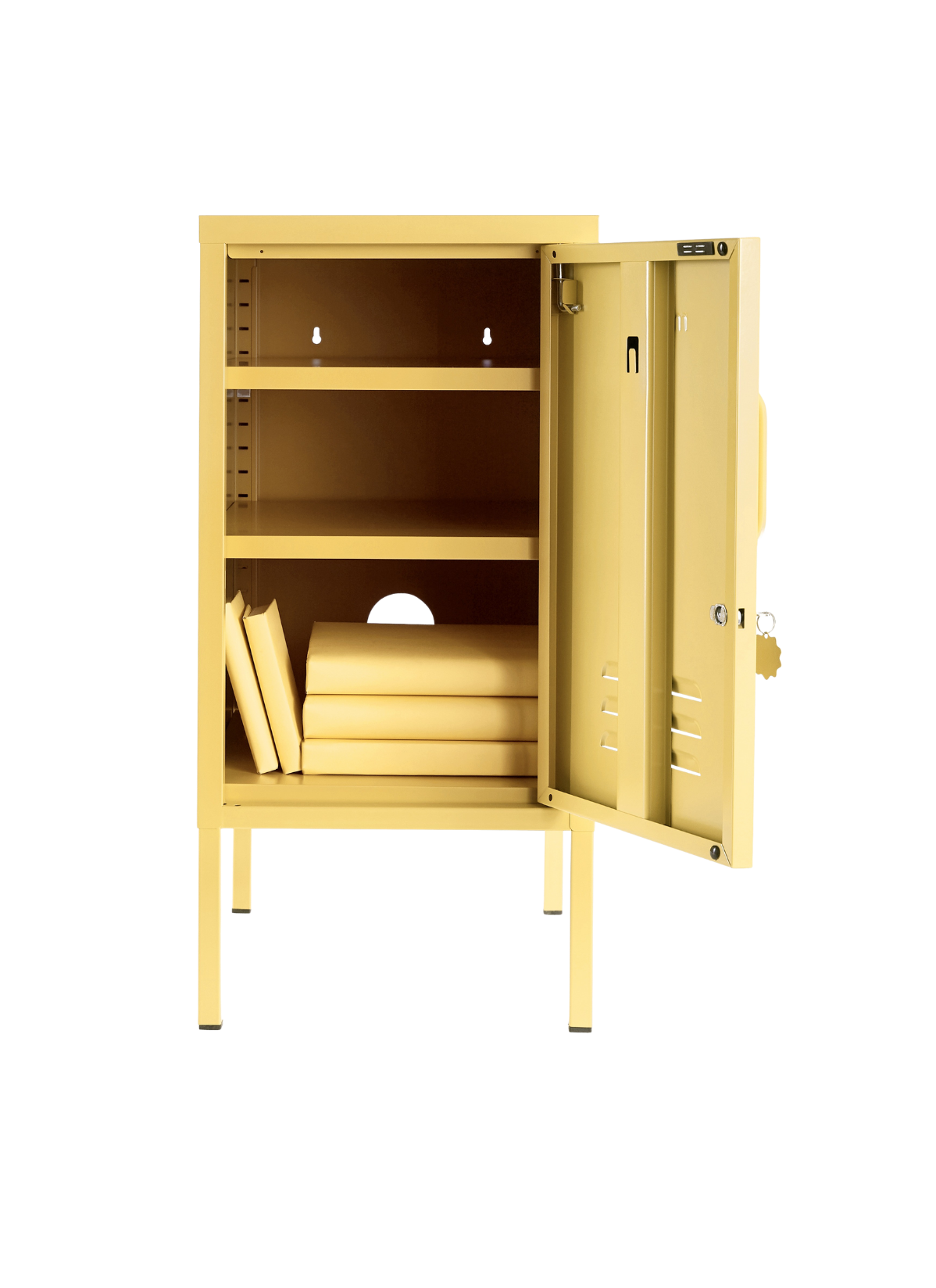 The Shorty Locker in Butter — open