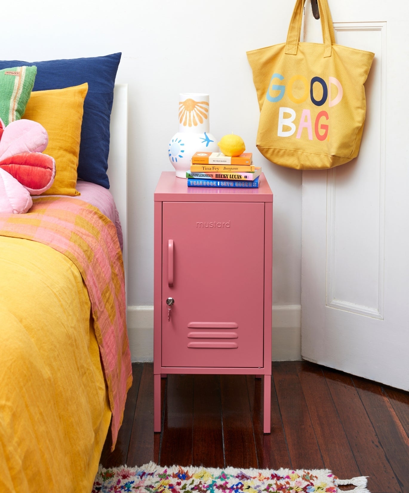 The Shorty Locker in Berry — lifestyle