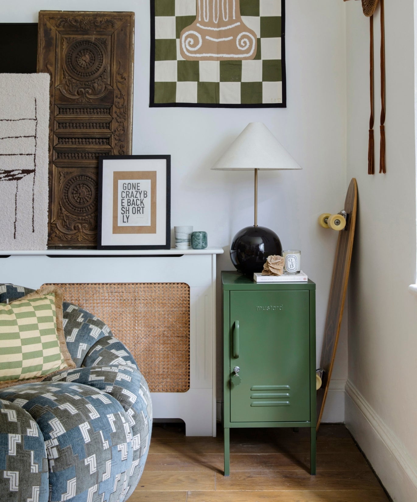 The Shorty Locker in Olive — lifestyle