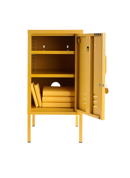 The Shorty Locker in Mustard — open