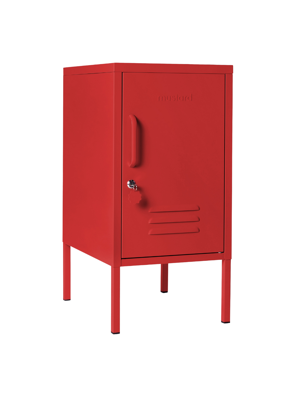 The Shorty Locker in Poppy — angled