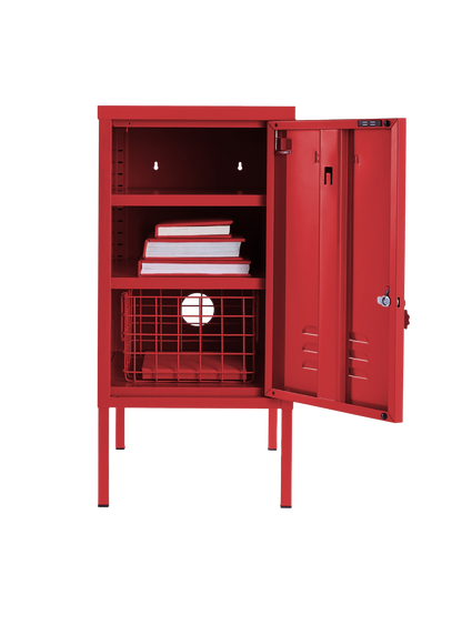 The Shorty Locker in Poppy — open
