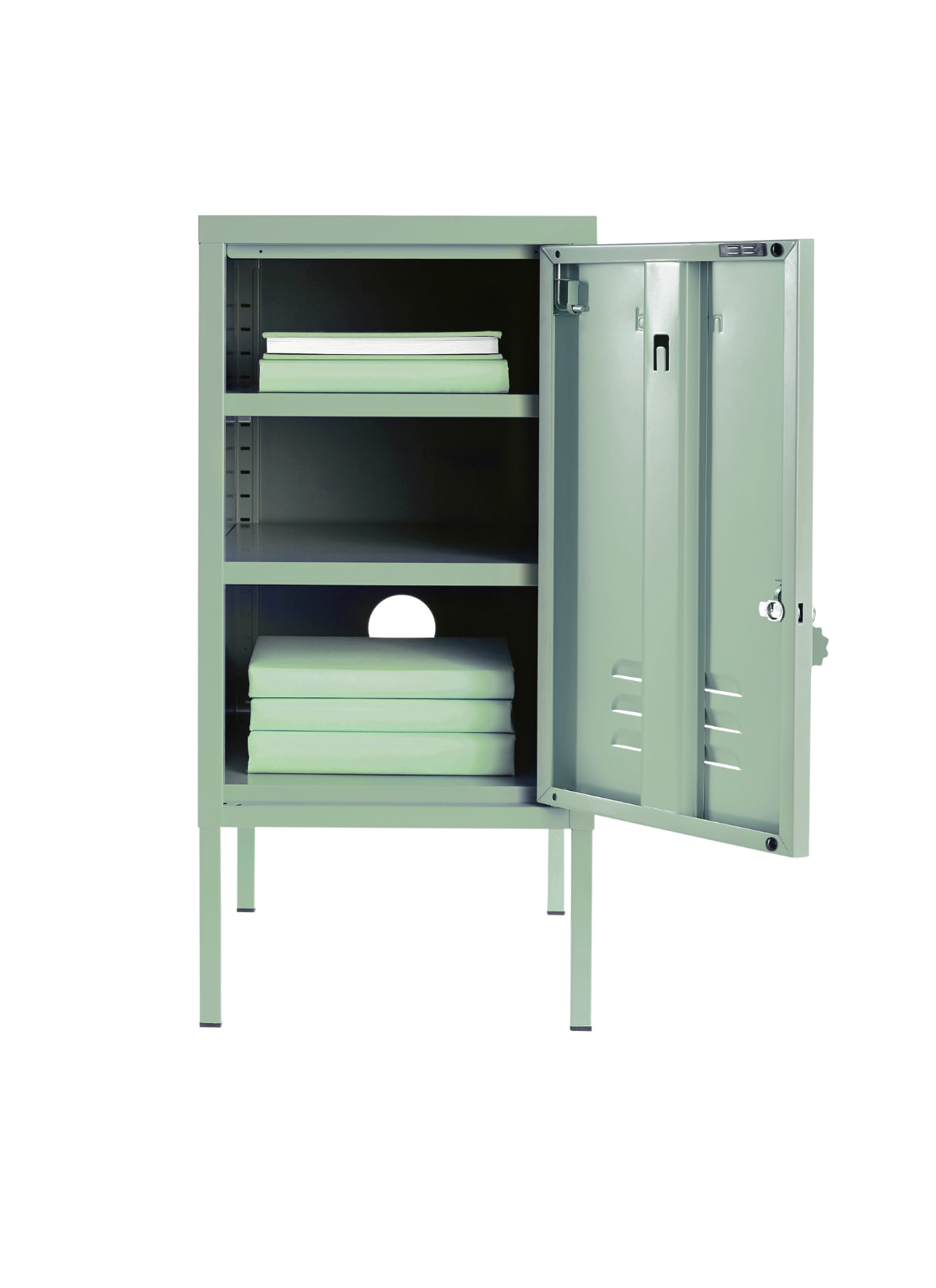 The Shorty Locker in Sage — open