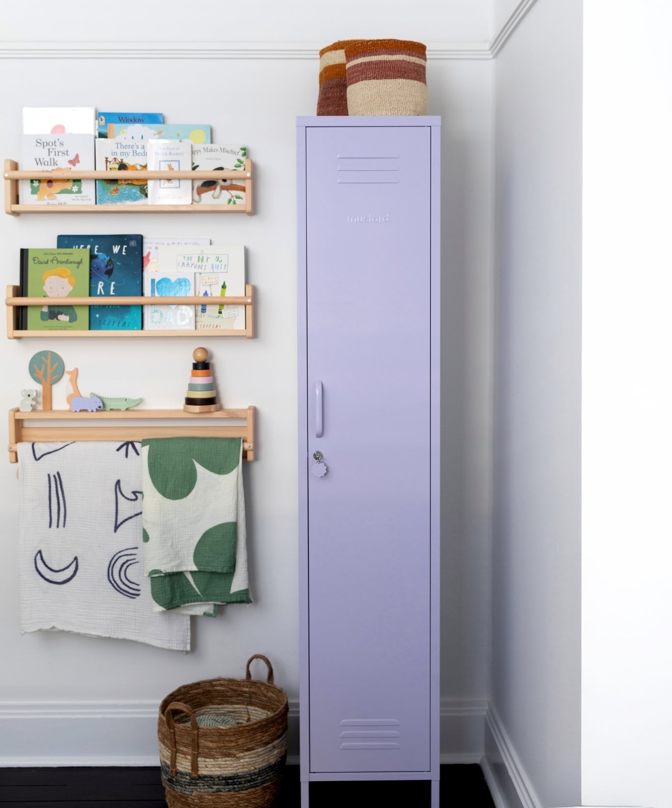 The Skinny Locker in Lilac — lifestyle