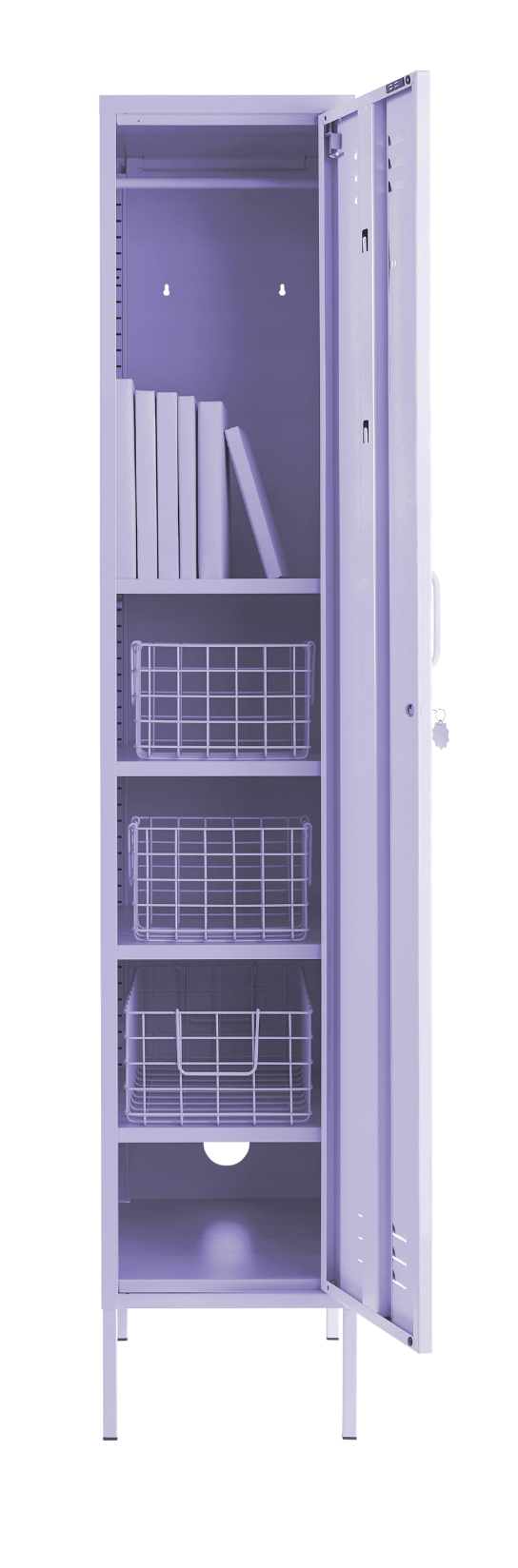 The Skinny Locker in Lilac — open