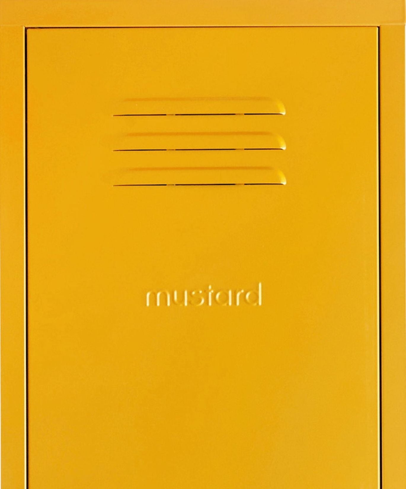 The Skinny Locker in Mustard — close-up
