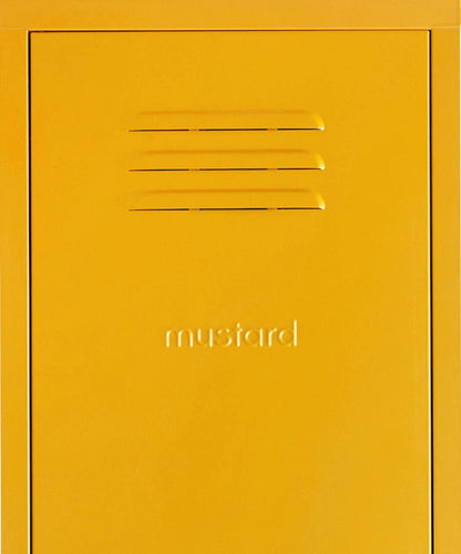 The Skinny Locker in Mustard — close-up