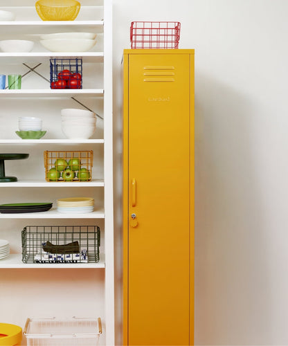 The Skinny Locker in Mustard — lifestyle