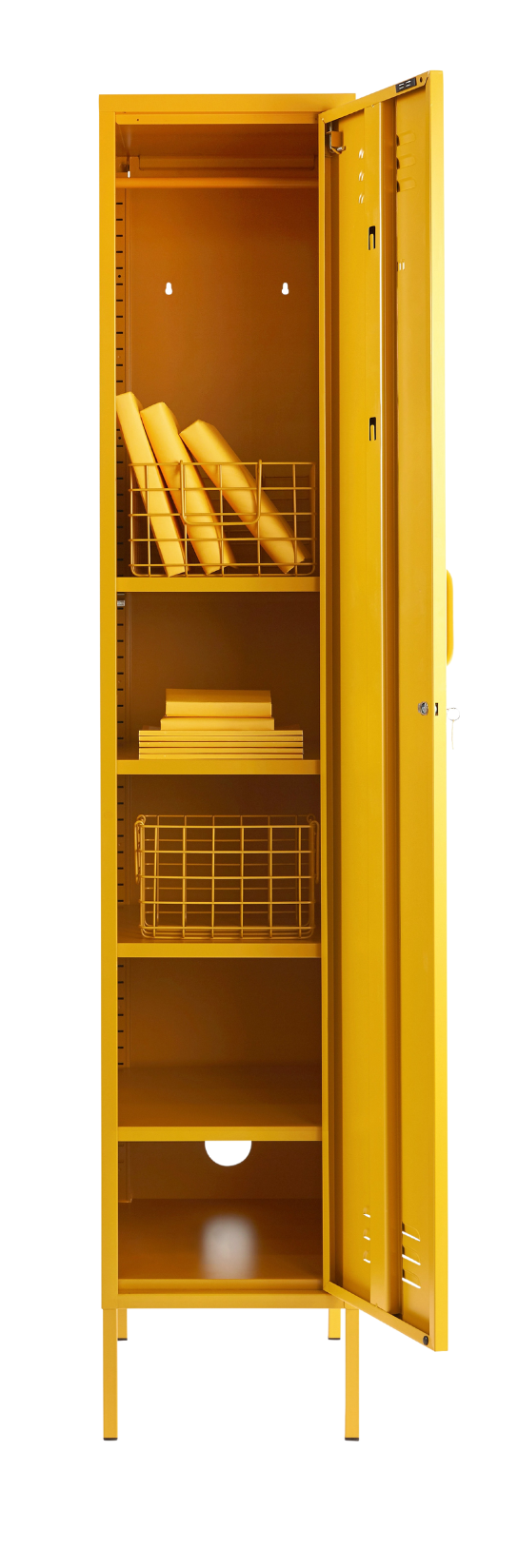 The Skinny Locker in Mustard — open