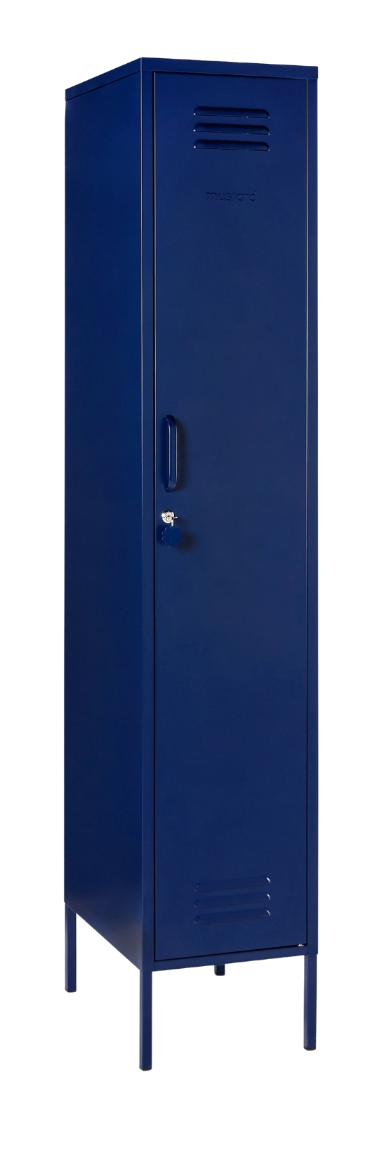 The Skinny Locker in Navy — angled