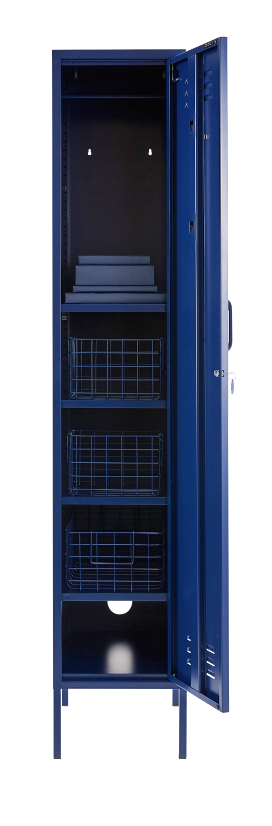 The Skinny Locker in Navy — open