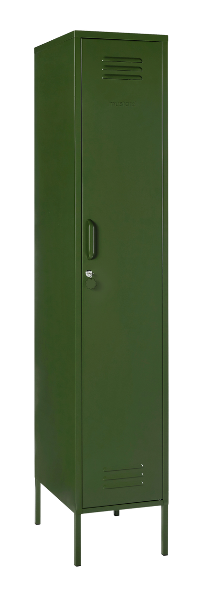 The Skinny Locker in Olive — angled