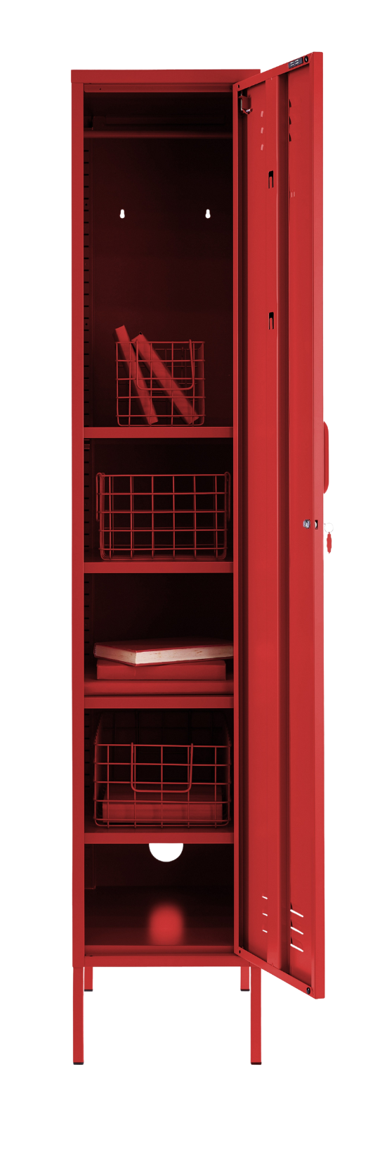 The Skinny Locker in Poppy — open