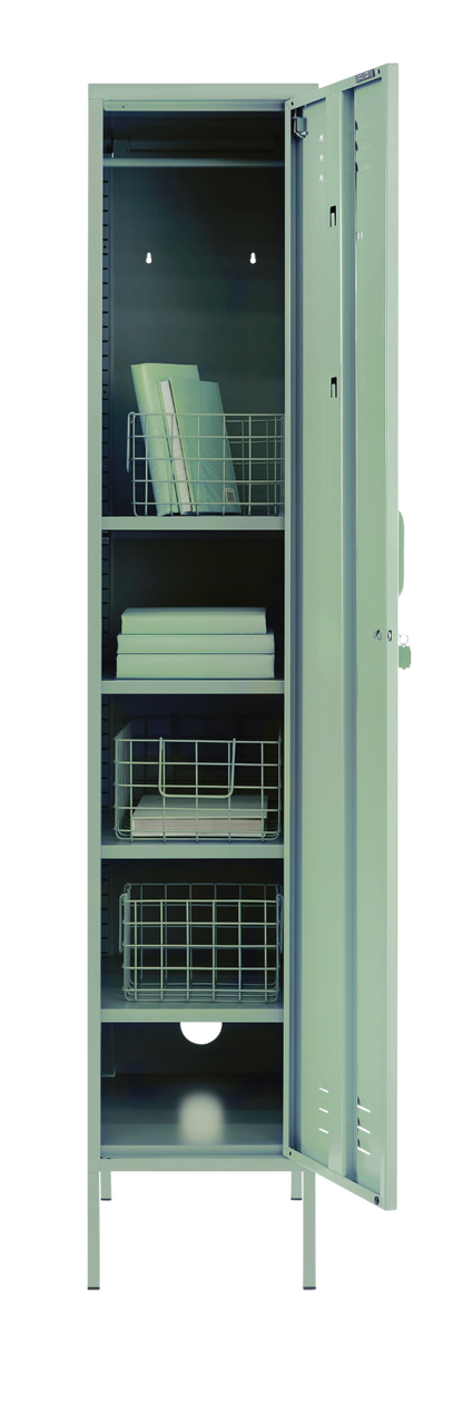 The Skinny Locker in Sage — open