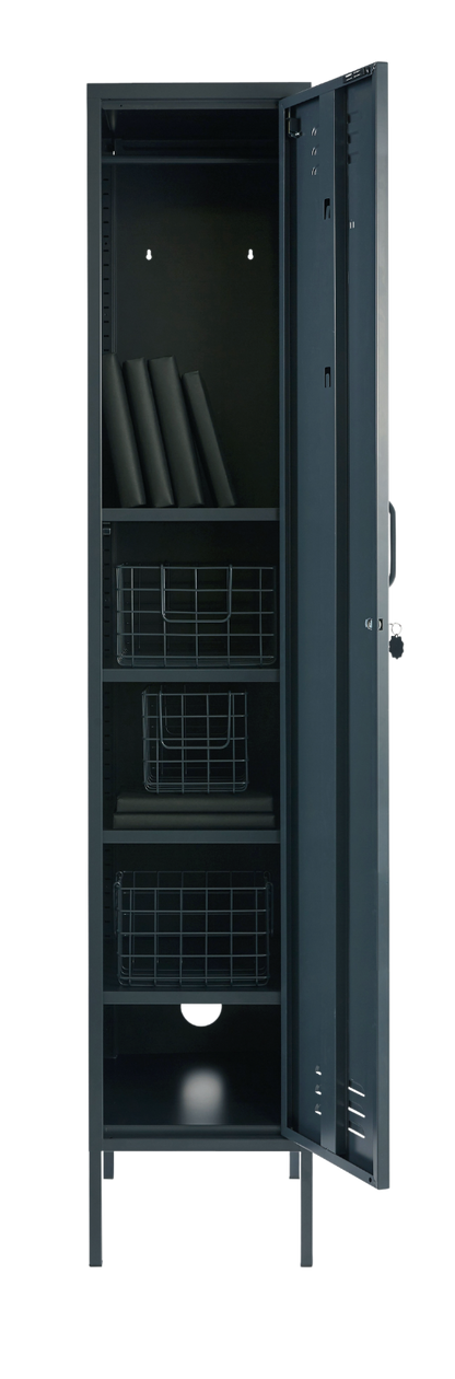 The Skinny Locker in Slate — open