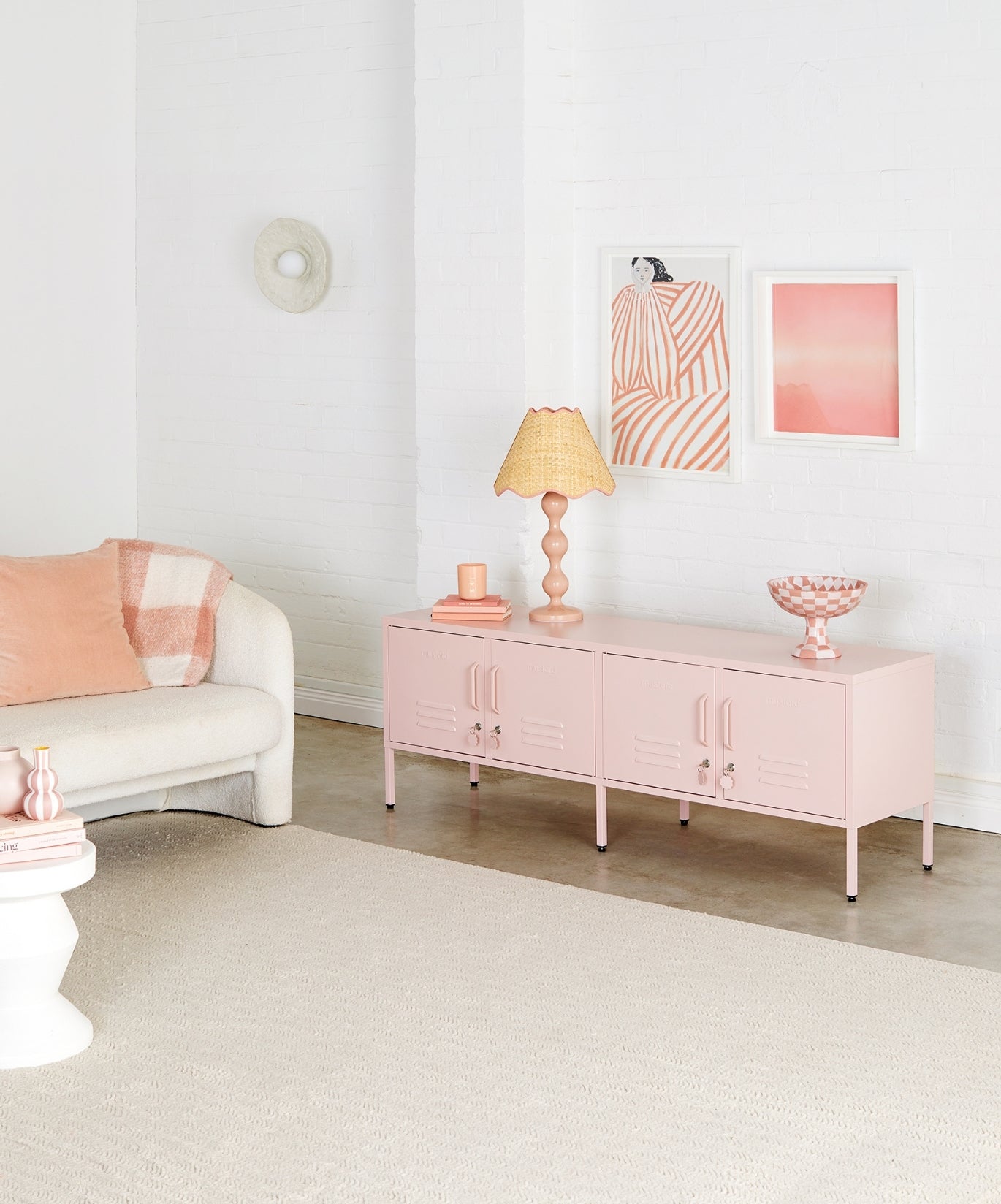 The Standard Locker in Blush — lifestyle