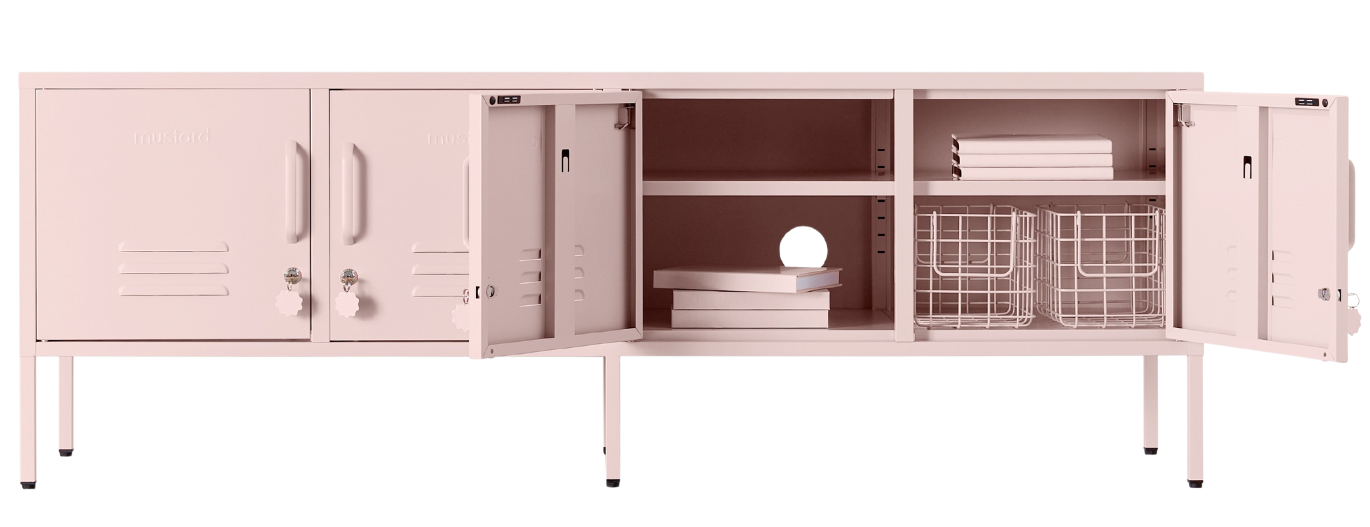 The Standard Locker in Blush — open